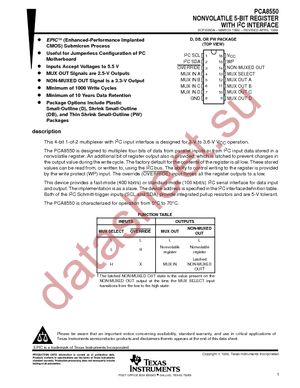 PCA8550DBR datasheet  